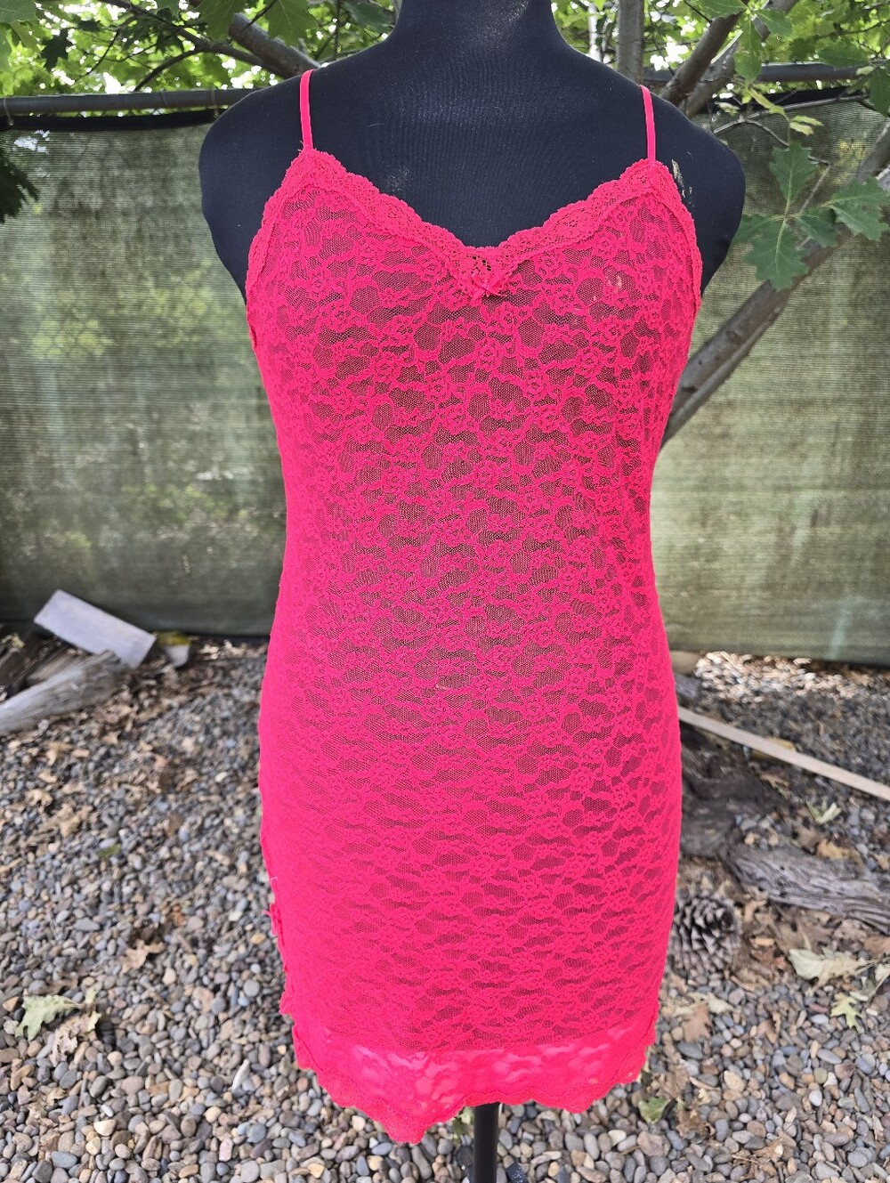 Victoria's Secret Red Lace Slip Dress Boudour Chic Fairy Grunge Coquette Y2K